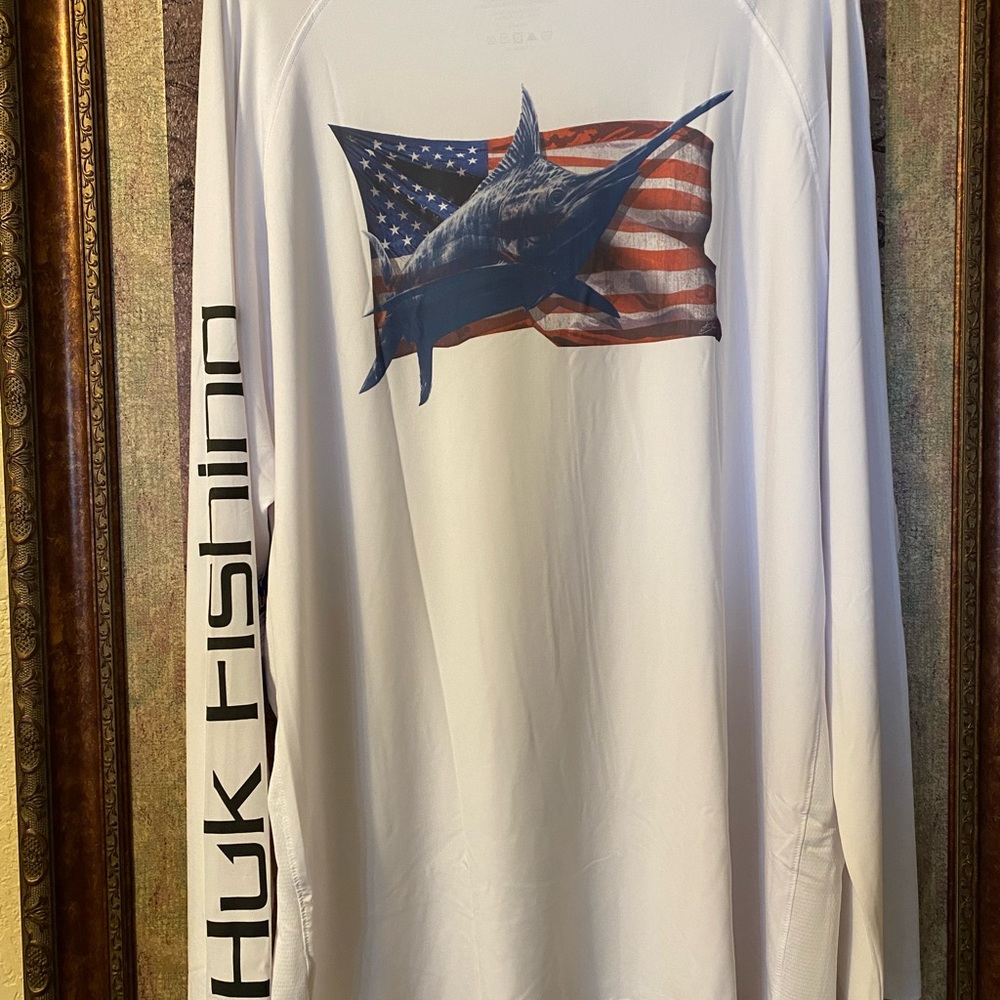 XXL Hulk Performance Sailfish Flag Fishing Long Sleeve Tee